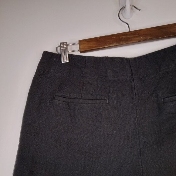 Ann Taylor Loft The Riviera Short Black Fringe Hem Size 6 - Picture 6 of 10